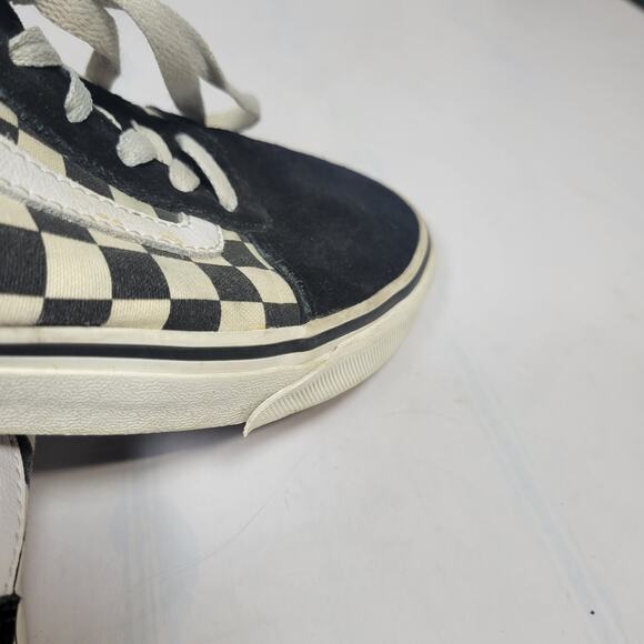 Women's Old Skool Vans Checkered Black & White Sz 8 Off The Wall - Picture 4 of 9